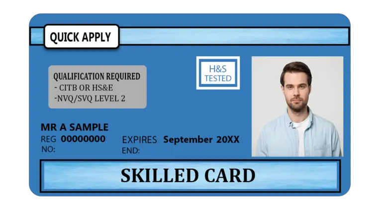 Buy Valid blue CSCS Card UK 300 pounds