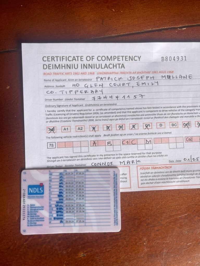 Authentic Ireland Drivers License