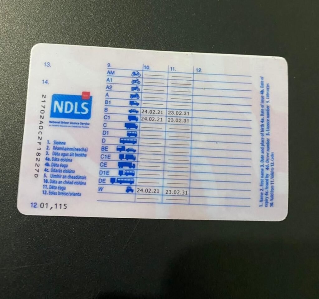Original Drivers Ireland License